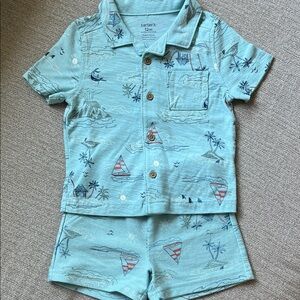 Carter's Teal Nautical Baby Outfit